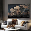SIGNWIN 46"x72" Extra Large Framed Wall Art Silhouetted Trees at Dusk, Dramatic Forest and Cloudscape for Home Living Room Bedroom Decor (Frame Assembly Required) by CozyNest Decor