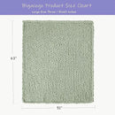 Bigacogo Chunky Knit Throw Blanket for Couch, 51x63 inches, 100% Hand Knitted with Thick Jumbo Chenille Yarn, Cozy Soft Large Rope Knot Cable Crochet Blankets for Sofa Bed Living Room, Sage Green by CozyNest Decor