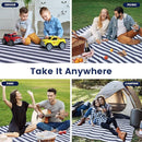 sapsisel 80”x 80” Picnic Blanket Extra Large, Waterproof and Foldable Beach Blanket, 3-Layer Outdoor Blanket for 6 to 8 Adults, for Camping, Park, Beach, Grass, Indoors… by TinyTreasures Baby Boutique