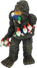 GlitZGlam Large Miniature Bigfoot and Gnomes for Fairy Garden. A Large Gnome Figurine (13 inch High) and Fairy Garden Accessory by GreenHaven Gardens