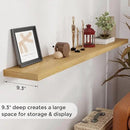 72 Inch Floating Shelves, 72 x 9 Rustic Wooden Fireplace Mantel, 9 Inch Floating Shelf for Wall, Farmhouse Wall Shelves for Home Storage & Display, Oak Color, Set of 1 by CozyNest Decor