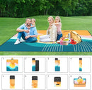 Picnic Blankets Waterproof Foldable, Extra Large 79"x79" Beach Blanket Waterproof Sandproof, 3-Layer Polyester Foldable Portable Outdoor Mat for Park, Camping, Travel, Grass Lawn- Afterglow Rainbow by TinyTreasures Baby Boutique