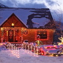 COOLWUFAN 28" Christmas Candy Cane Pathway Markers, Set of 12 Pack Christmas Outdoor Decorations Pathway Lights with 72 Warm Lights for Christmas Holiday Party Walkway Patio Garden Yard Lawn Decor