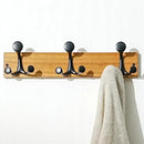 SKOLOO 17-Inch Light Brown Wood Coat Rack Wall Mount with 3 Triple Hooks - Ideal for Family Entrances, Classrooms, and Pet Supplies Storage - Perfect Coat Hooks for Wall by CozyNest Decor