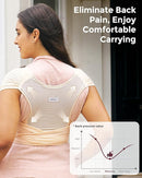 Momcozy Baby Carrier AirMesh - The Perfect Summer Sling for Newborns to Toddler 8-35 lbs - Cooling Fabric Baby Wrap, Lightweight, Ergonomic, and Easy to Wear, Light Beige by TinyTreasures Baby Boutique