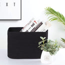 MINTWOOD Design 3-Pack Storage Baskets for Shelves, Playroom and Classroom, Book Basket, Decorative Storage Cube Bins, Woven Closet Organizers, Pantry and Shoe Organizer, Full Black by TinyTreasures Baby Boutique