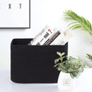 MINTWOOD Design 3-Pack Storage Baskets for Shelves, Playroom and Classroom, Book Basket, Decorative Storage Cube Bins, Woven Closet Organizers, Pantry and Shoe Organizer, Full Black by CozyNest Decor