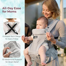 Momcozy Baby Carrier with Hip Seat, 2-in-1 Forward-Facing Carry for Active Babies, Detachable Hands-Free Carrier up to 44lbs, Breathable Infant Carrier Fits Waist Sizes up to 45 Inches, AirMesh Grey by TinyTreasures Baby Boutique