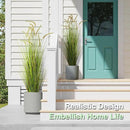KOL Artificial 5ft 2-Pack Horsetail Reed Grass, 59in Tall Artificial Indoor Outdoor Fake Grass Plant, Home Office Decorative Artificial Plants in Pot Faux Plant Greenery, Wedding Decor Grass by CozyNest Decor