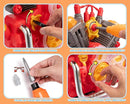 Engine Building Kit, Kids Mechanic Repair Set for Kids Motorcycle Engine，Take Apart Toys-42pc Playset，STEM Engine Model Kit Toy with Cool Lights&Sounds，Educational Toys for 3+ Year Old (red) by TinyTreasures Baby Boutique