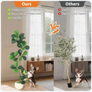 GarveeHome Fiddle Leaf Fig Artificial Tree with White Planter,5ft Faux Plants Indoor with Moss, Fake Rubber Tall Fake Floor Plant in Pot - Artificial Trees for Home Office Living Room Decor by CozyNest Decor