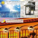 2 Pack Solar Wall Lanterns Outdoor with 3 Modes, Dusk to Dawn Motion Sensor LED Sconce Lights IP65 Waterproof, Exterior Front Porch Security Lamps Wall Mount Patio Fence Garage Decorative by CozyNest Decor