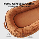 Infant Lounger, Baby Nest Cover for Baby Girls & Boys, Newborn Essentials for Baby 0-18+ Months, 100% Cotton Breathable (GoldenBrown, Corduroy) by TinyTreasures Baby Boutique