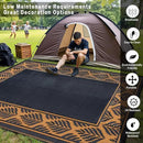8x10 Patio Waterproof Outdoor Rug Outrside Camping Carpet RV Area Rug Reversible Brown Rugs for Deck Entryance Porch Picnic Balcony Beach by GreenHaven Gardens