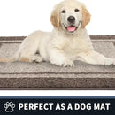 PURRUGS Dirt Trapping Door Mat 24" x 70", Non-Slip/Skid Machine Washable Entryway Rug, Shoes Scraper, Area Rug, Super Absorbent Welcome Mat for Muddy Wet Shoes and Paws, Beige & Grayish Brown by CozyNest Decor