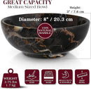 Gusto Nostro 8" Luxury Black Marble Decorative Bowl for Coffee Table - Elegant Decorative Fruit Bowl for Kitchen Counter - Heavy Stone Entryway Catch All for Keys, Potpourri Holder Centerpiece, Medium by CozyNest Decor