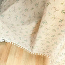 Sutuo Home Florals Boho Farmhouse Curtains, Semi-Blackout Drape Bohemian Window Treatment Cotton Linen Panel with Tassels for Bedroom Living Room, Rod Pocket, 1 Panel 59" W x 84" L by CozyNest Decor
