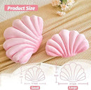 Pink Seashell Throw Pillows, Shell Shaped Throw Pillows, 18 Inch Soft Velvet Home Decorative Pillow Plush Cushion for Bed Couch Living Sofa Room Decor Accent Throw Pillow by CozyNest Decor