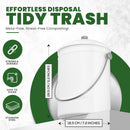 Utopia Kitchen Compost Bin for Kitchen Countertop, 1.3 Gallon Compost Bucket for Kitchen with Lid, Includes 1 Spare Charcoal Filter (White) by GreenHaven Gardens