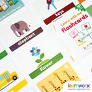 LearnWorx 101 Baby Flash Cards for Toddlers 1-3 | Award Winning First Words Toddler Flash Cards | Speech Toys Help Learn Objects, Numbers & Play Games - Big Toddler Learning Flashcards Preschool Kids by TinyTreasures Baby Boutique