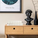 Decorative White Faux Leather Wooden Book Box for Home Decor, Cafe Table, and Bookshelf - Fashion Storage Box (YD-C105 L+S) by CozyNest Decor