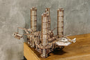 Wood Trick Offshore Rig Platform Wooden 3D Puzzles for Adults and Kids to Build - Interactive Movable Platform - Wooden Models Engineering DIY Project Mechanical 3D Wooden Puzzles Model Kits for Adult by TinyTreasures Baby Boutique