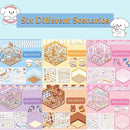 DIY 3D Sticker Scene 6 Sets of Stickers for Girls Make Your Own Mini Room Scene Stickers for Kids Cute Kawaii Sticker Therapy for Adult Relief Stress Pass The Time by TinyTreasures Baby Boutique