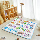 Baby Play Mat, 43x43 Mat with Super Soft Touch, Activity Mat with Upgraded Anti-Slip Bottom, Machine Washable Crawling Mat for Floor & Picnic(Animal Alphabets) by TinyTreasures Baby Boutique