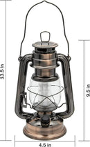 YAKii LED Vintage Lantern Metal Hanging Hurricane 12 LED Dimmer Switch Cold White Battery Operated Power Outage Indoor Camping Lighting Outdoor Brooklyn (Copper 2 Pack) by CozyNest Decor