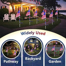 6 Pack 4th of July Decorations Outdoor Solar Lights, Red White and Blue Star Lights for National Day with American Flag, 2 Modes Waterproof Patriotic Light for Independence Memory Day Garden Yard Path by GreenHaven Gardens
