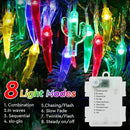 21FT [ 8 Modes & Timer ] Chili Pepper String Lights 40LED Fairy Lights Battery Operated for Indoor Outdoor Garden Pool Birthday Mexican Party Wedding Christmas Summer Tropical Decor by CozyNest Decor