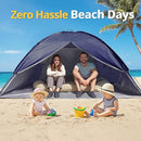 CAMEL CROWN Beach Tent UPF 50+ Sun Shelter for 2/3/5/6 Person, Lightweight Portable Sun Shade with Sand Anchor, Family Beach Day & Outdoor Adventures by TinyTreasures Baby Boutique