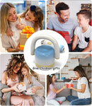 EWA Portable Mini Metal Karaoke Machine, Bluetooth Karaoke Speaker with 2 Wireless Microphones, Ideal Gifts for Girls Boys Family Home Party Birthday Christmas Toys Gifts-(Blue) by TinyTreasures Baby Boutique