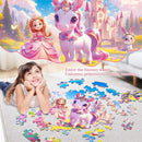 Floor Puzzles for Kids Ages 4-6, 70 Pieces Large Round Unicorn Princess Floor Puzzle Unicorn Jigsaw Puzzle Toy for 3 4 5 6 Toddler Girls - Educational Christmas, Birthday Gift by TinyTreasures Baby Boutique