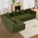 Convertible Sleeper Sofa Bed Set with Pillow, 4-in-1 Corduroy Folding Mattress Boneless Couch with Fixed-Shape Frame, Fold Out Floor Sofa Cama Lounge Couch for Living Room, Olive Green by CozyNest Decor
