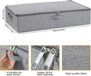 Underbed Storage Box, 23.6 x 11.8 x 5.9 Inch Clothes Organizer With Sturdy Structure and Reinforced Handles for Blanket, Sheets, Pillows, Towels, Shoes, Grey, 2 Pack by CozyNest Decor