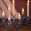 12PCS Blue Candlestick Holders Set- 4" H Taper Candle Holders, Glass Candle Holders Bulk for Wedding, Party, Home Table Centerpieces, Festival Gifts & Windowsill Decor by CozyNest Decor