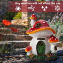 Mushroom House Garden Statue Outdoor, Solar Light Mushroom House Garden Figurines for Lawn, Balcony, Yard Decoration, Outdoor Garden Decoration by GreenHaven Gardens