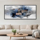 Mofutinpo Black and Blue Wall Art - Abstract Canvas Wall Art for Living Room, Bedroom, Office - Modern Black and White Paintings,Blue and Grey Wall Decor, Large Artwork and Pictures for Wall 31×70IN by CozyNest Decor