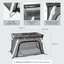 Guava Family Travel Crib includes Lightweight Backpack Design | Certified Baby Safe Portable Crib | Folding Play Yard, Comfy Mattress for Babies, Toddlers | Compact Baby Travel Bed by TinyTreasures Baby Boutique