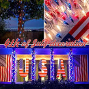 300LIGHTS(2*150L) RED WHITE and BLUE Extra-Bright With End Connectors Christmas Decorative Lights 19.44m UL Certified Mini String Light Set Waterproof for Home Garden Holiday Tree Party Patio by CozyNest Decor