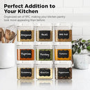 Shazo 9 PC Airtight Food Storage Containers - BPA Free Clear Plastic Snack & Spice Containers with Easy Lock Lids - Kitchen and Pantry Organization for Herbs, Coffee, Tea - 0.5L / 2.1 Cups by CozyNest Decor