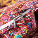 ABREEZE Bohemian Duvet Cover Set Colorful Orange Boho Retro Bedding Set Damask Paisley Cotton Duvet Cover Tribal Reversible Bedding Exotic Style Comforter Cover 3-Piece Full by CozyNest Decor