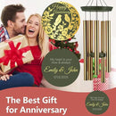 ASTARIN Happy Anniversary Wind Chimes Personalized, Deep Tone Wind Chimes for Memory Day, for Couple Friends Wife Husband, Marriage Keepsake Gift Ideas by CozyNest Decor