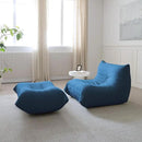 Luxury Sofa Couch Chair, Lazy Floor Seating, Fireside Bean Bag Chair, Ergonomic Tatami Sofa Lounger for Living Room, Bedroom, Office, Single Seat, Blue by CozyNest Decor