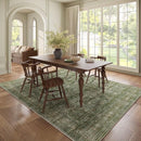 Washable 6x9 Area Rugs for Living Room, BoHo Non-slip Silicone Backing Large Rug for Bedroom Dining Room Nursery Office, 0.3" Neutral Oriental Throw Carpet with 0.16" Cushioning Pad, Grass Green/Multi by TinyTreasures Baby Boutique