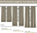 RAIN CITY Taupe Blackout Linen Blend Curtains&Drapes 144 Inch Long 12ft Length Custom Made High Ceiling Draperies with Hooks 2 Story Light Blocking Curtains for Loft Sliding Door 50 Wide Set of 2 by CozyNest Decor