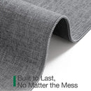 LUMI Ultra Thin Door Mat for Entryway, Low Profile Non Slip Rubber Backing Indoor Doormat, Easy Clean Welcome Entrance Mat for Inside House, Patio, Dark Grey 24"x36" by CozyNest Decor