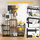 42" H Large Garden Tool Organizer, Holds Up to 86 Tools, Heavy Duty Yard Tool Organizer for Garage, 61“ Wide Lawn Freestanding Tool Storage Rack for Outdoor Shed Tool Rake, Shovel, Brooms by GreenHaven Gardens