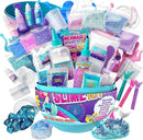 GirlZone Giant Mermaid Sparkle Egg Slime Kit - Large Multicolor Set - Glow-in-The-Dark & Glitter Add-Ins with Built-in Egg Mixing Bowl, Foam Balls & Mermaid Charms - Slime Kit for Girls Ages 8-12 by TinyTreasures Baby Boutique